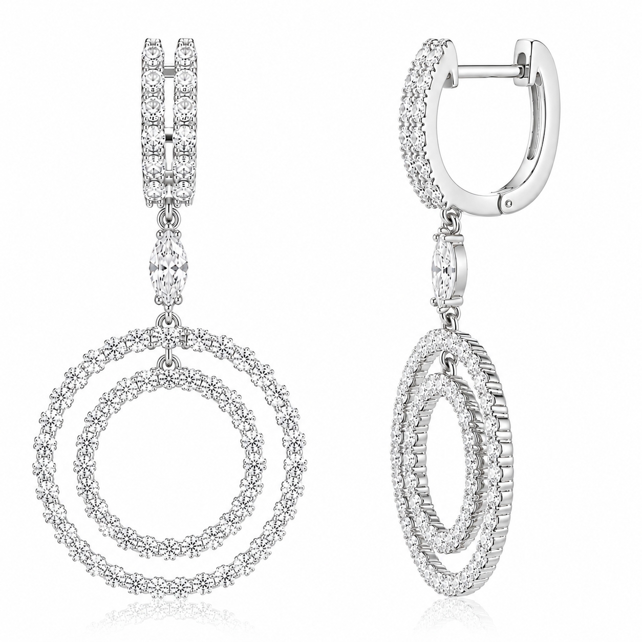 Double Halo Earrings