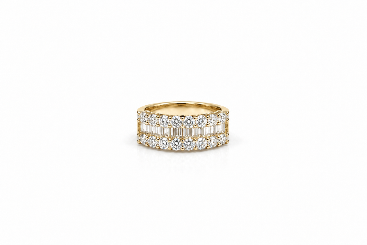 Chunky Bagio Diamond Ring