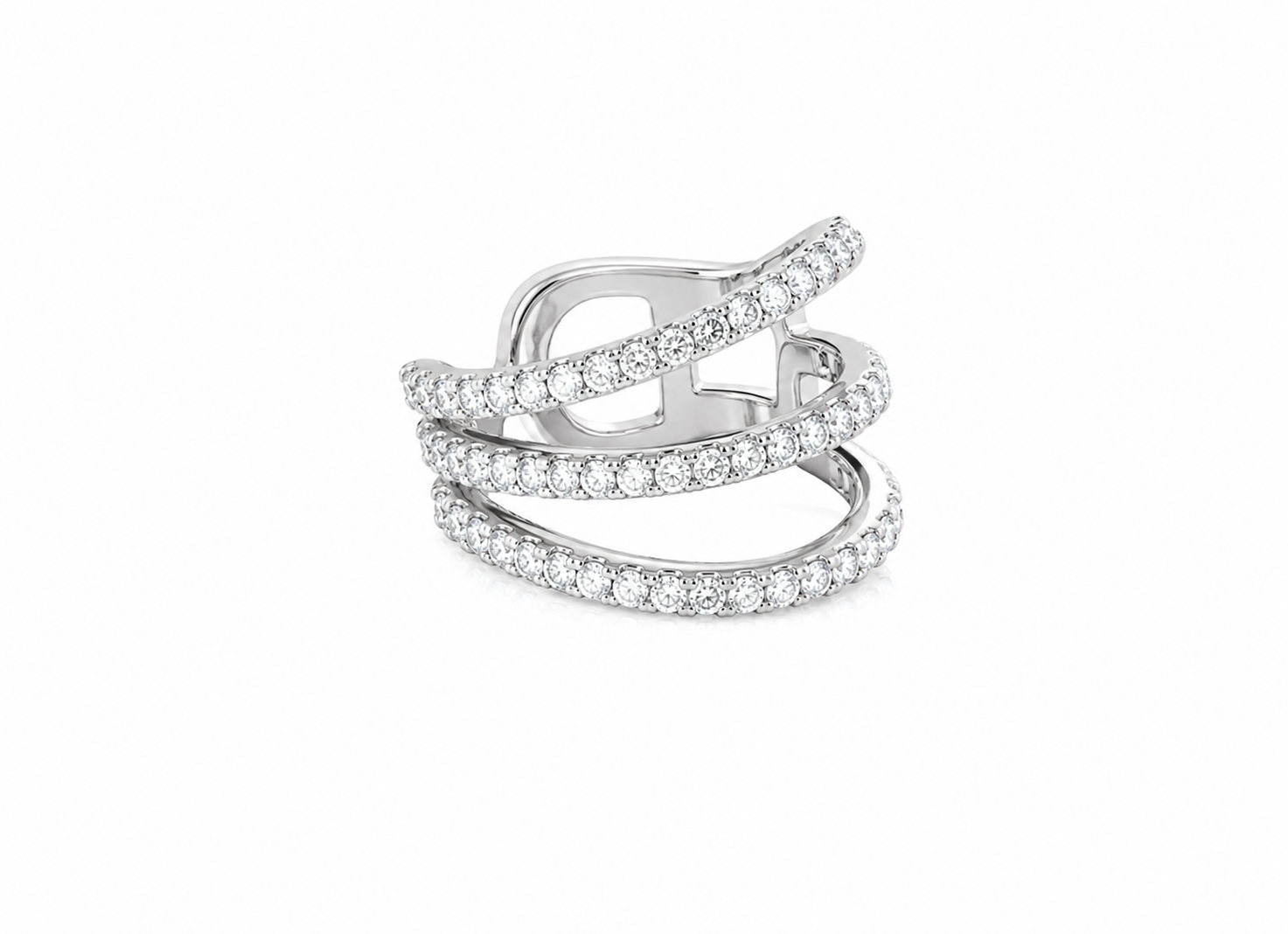 Triple Diamond Earrcuf