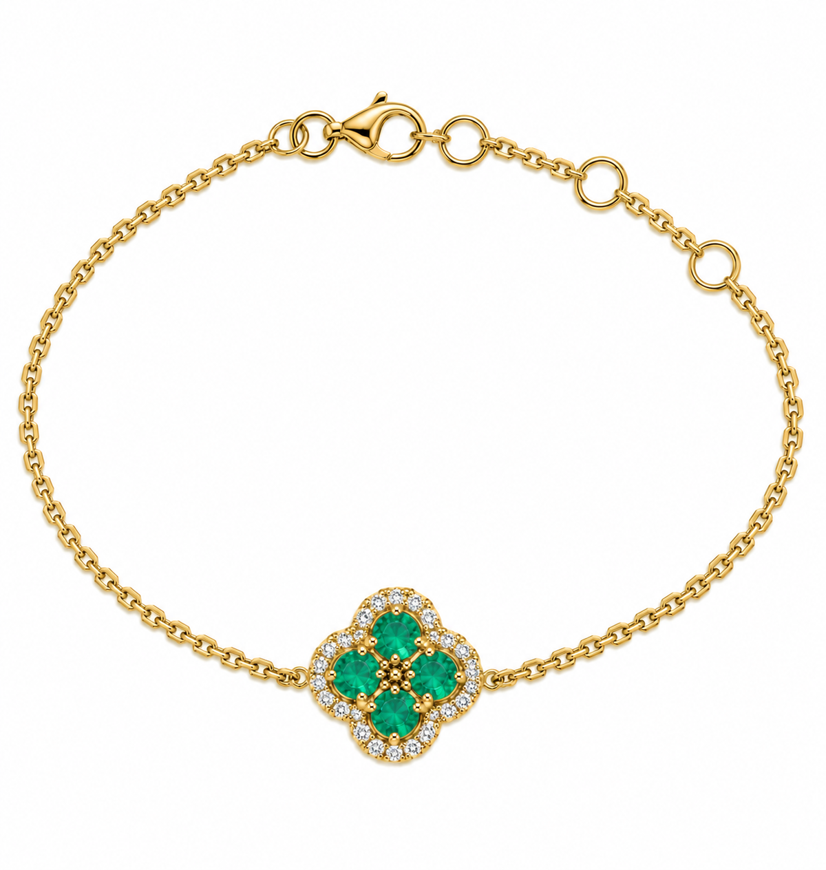 Emerald Clover Bracelet