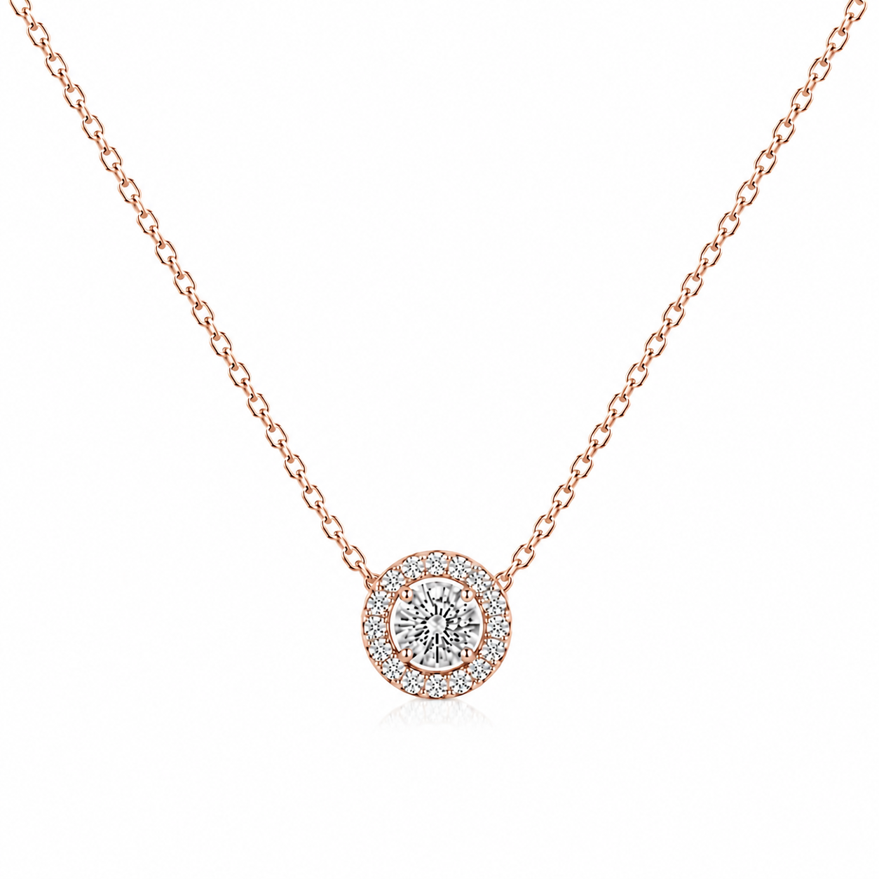 Halo Diamond Necklace - Large