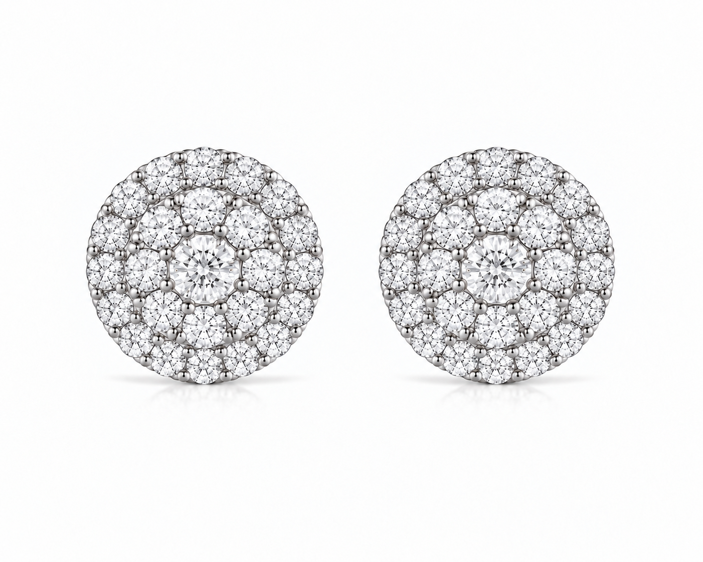 Halo Round Diamonds Studs