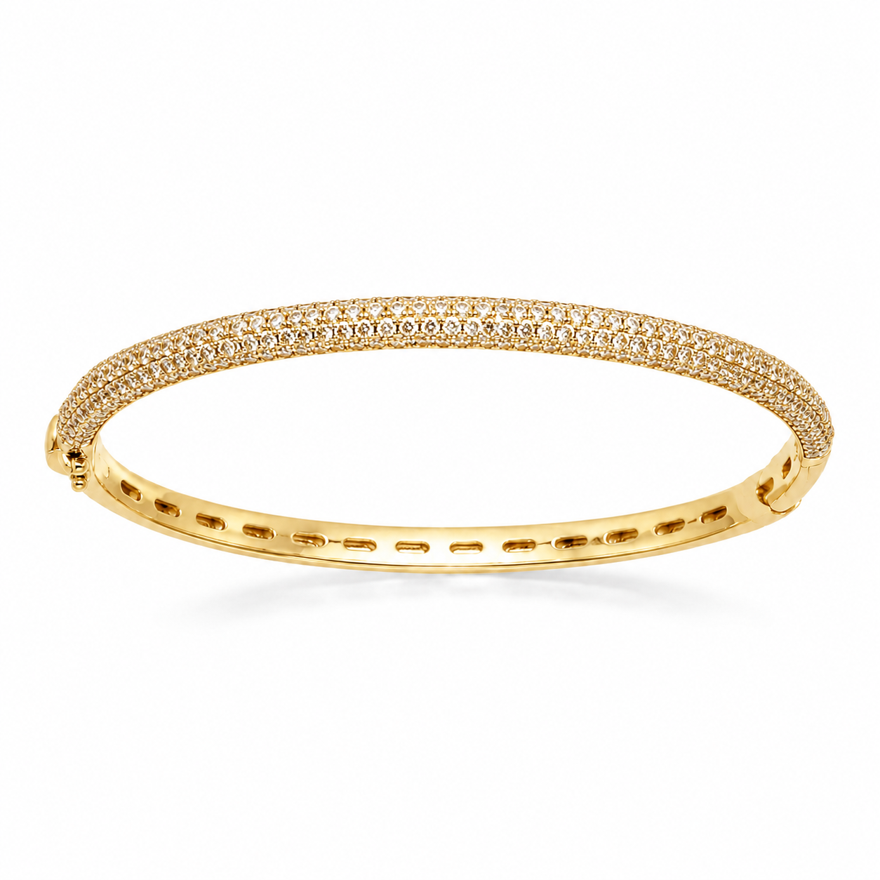 Bracelet rigide pavé de diamants
