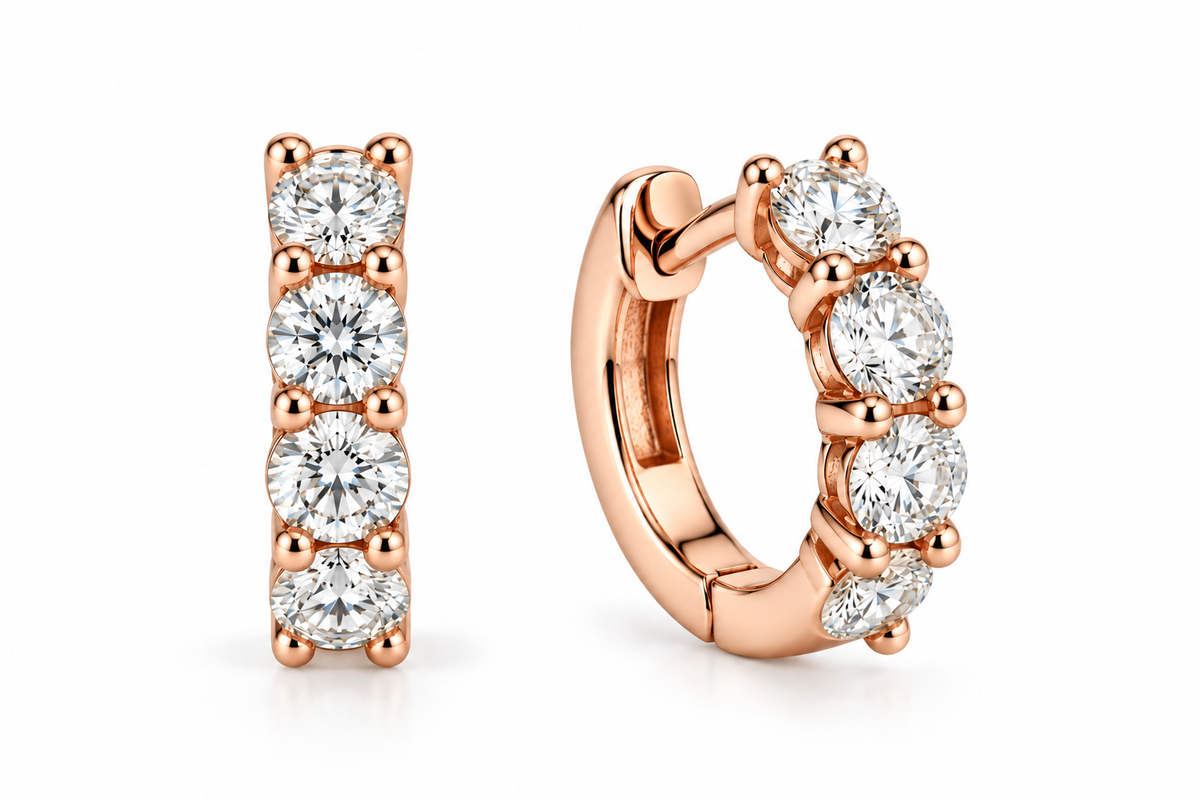 Mini Crown Hoops 0.73ct