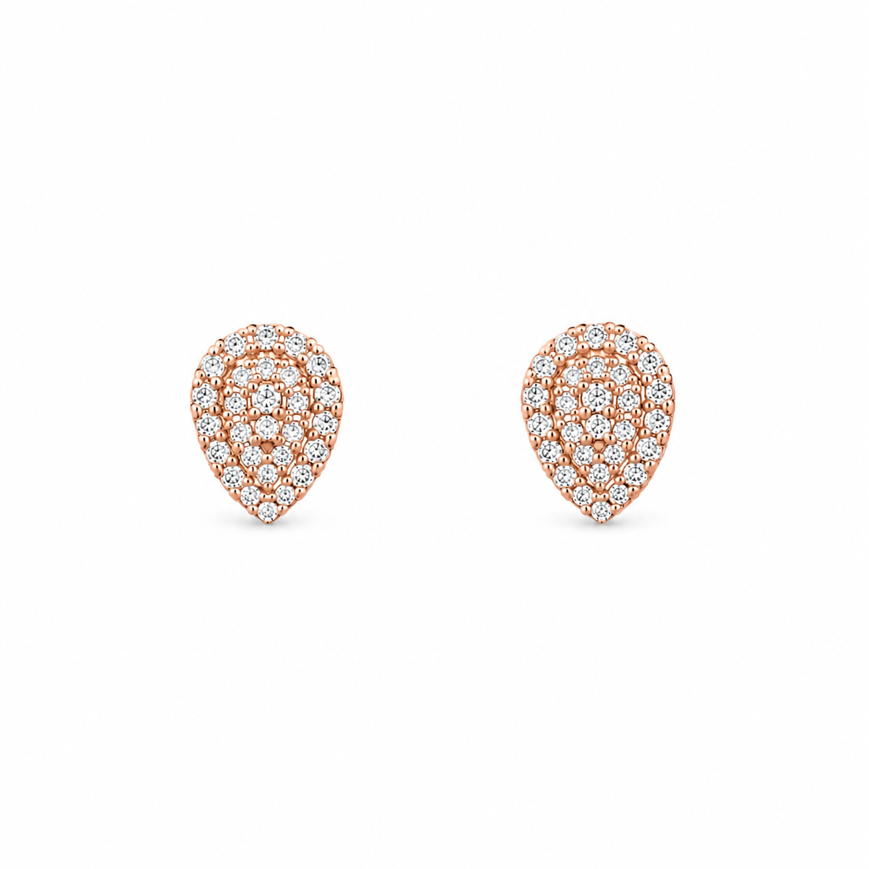 Drop Pear Studs Diamond Earrings