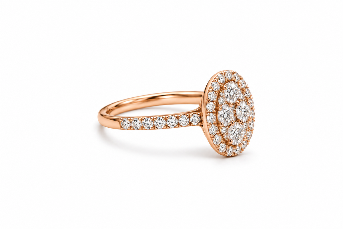 XL Illusion Oval Diamond Ring