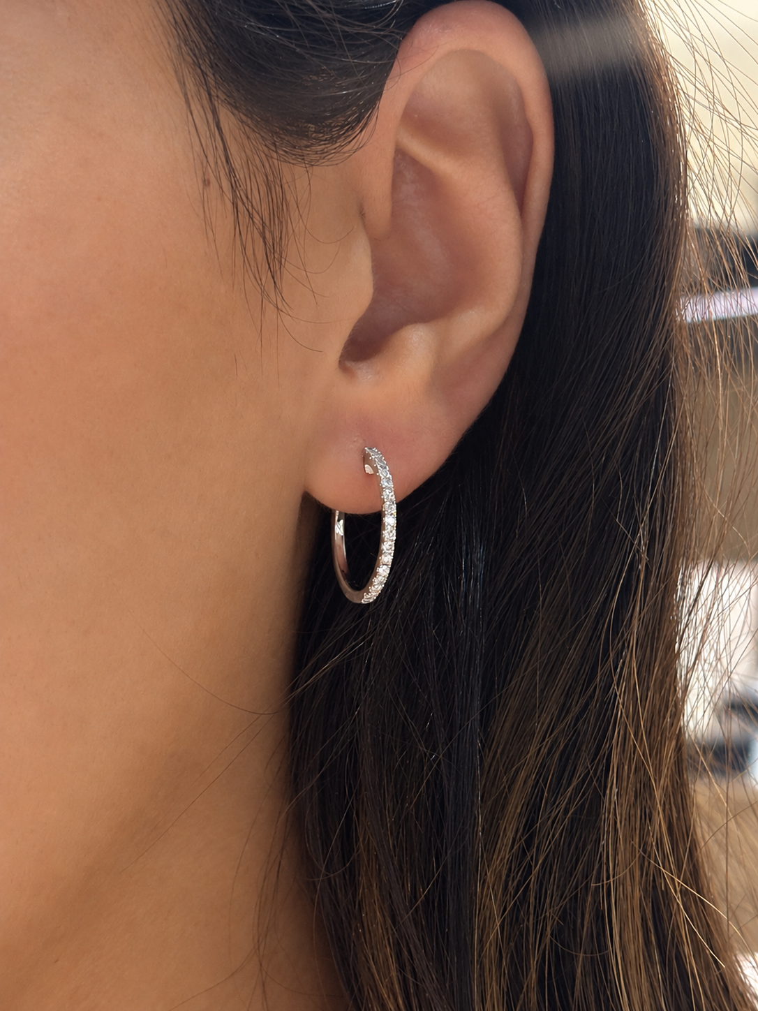 Classic Diamond Hoop Earrings- 0.40ct