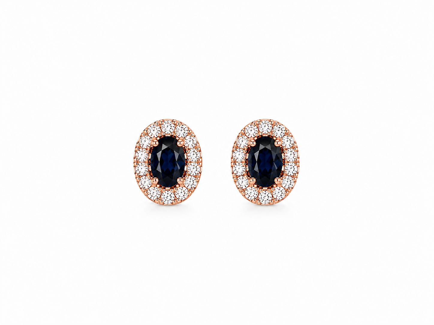Oval Sapphire Studs