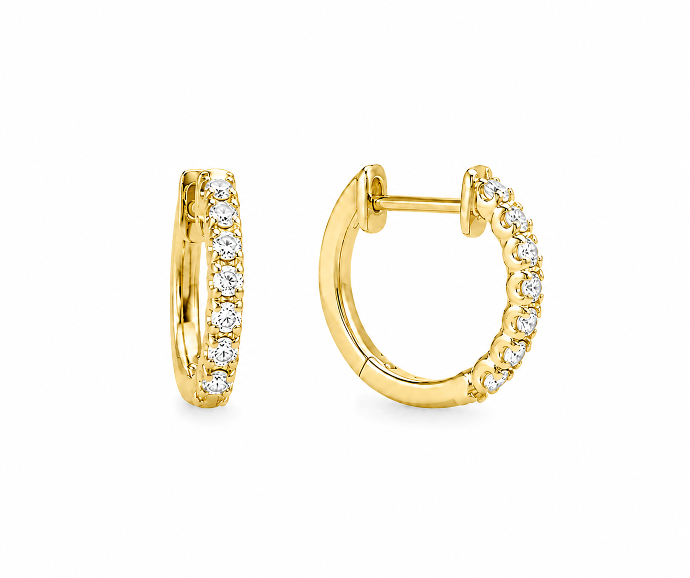 Classic Diamond Hoops