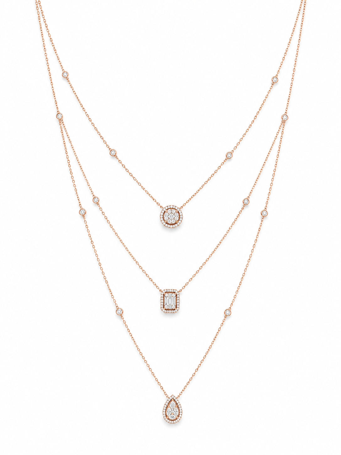 Fancy Trio Mix Necklace