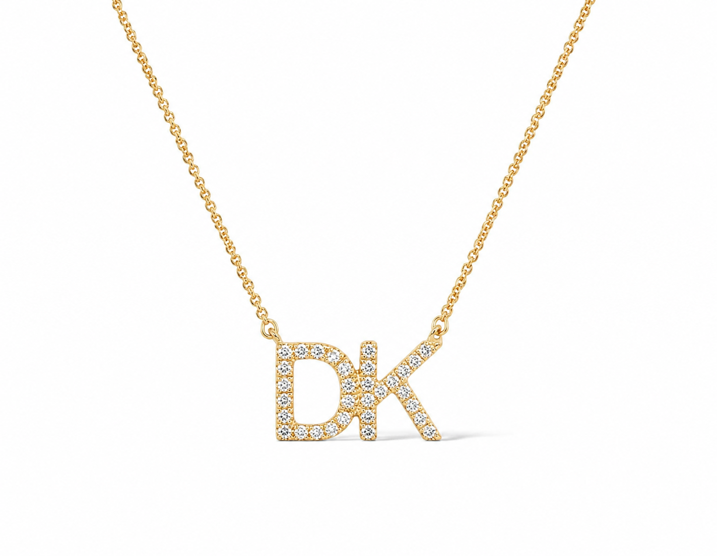 Collier initiales doubles