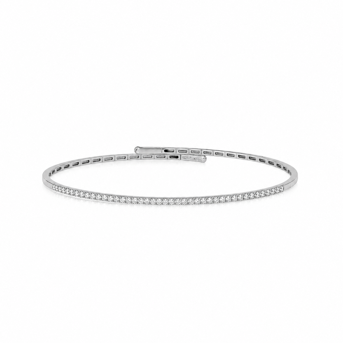 Mini White Gold Bangle