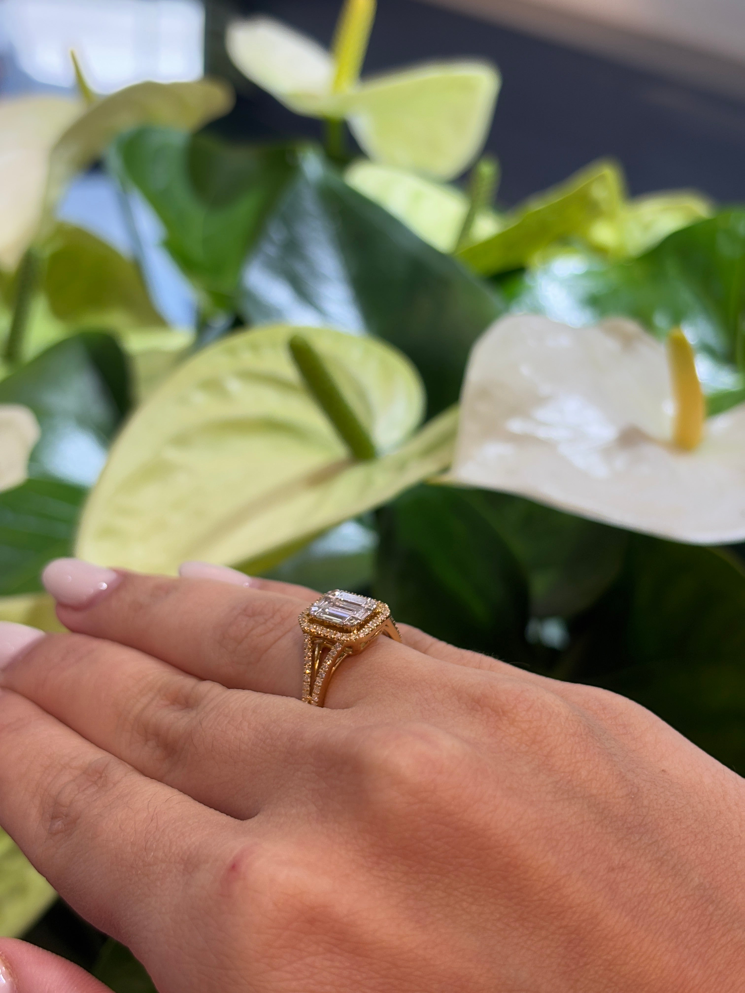 Emerald Split Ring
