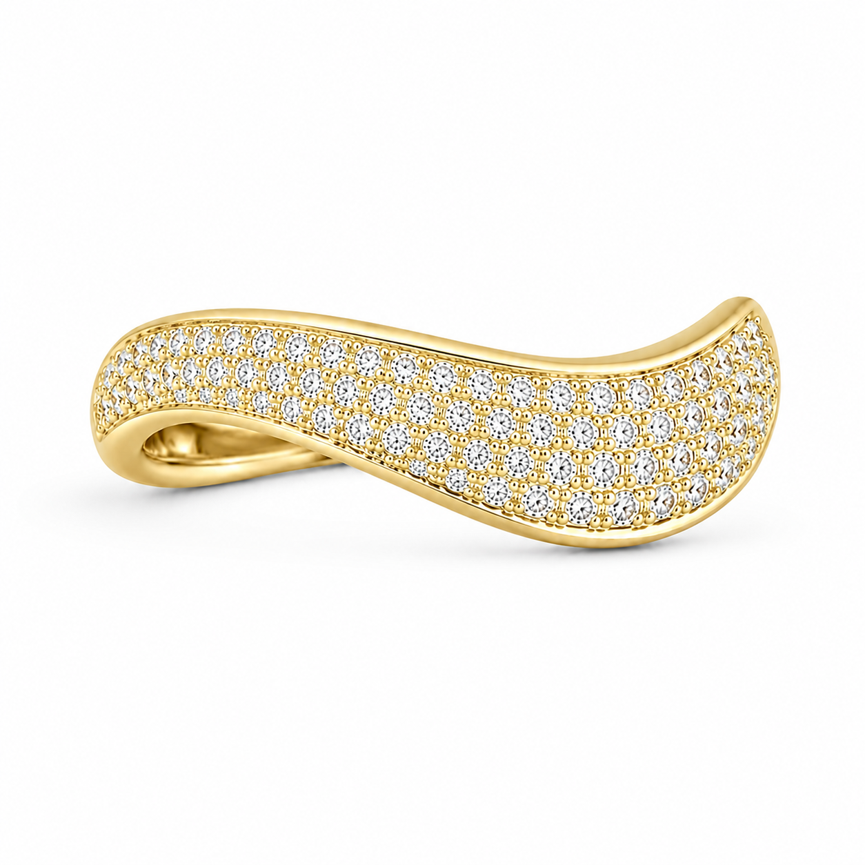 Wave Diamond Ring