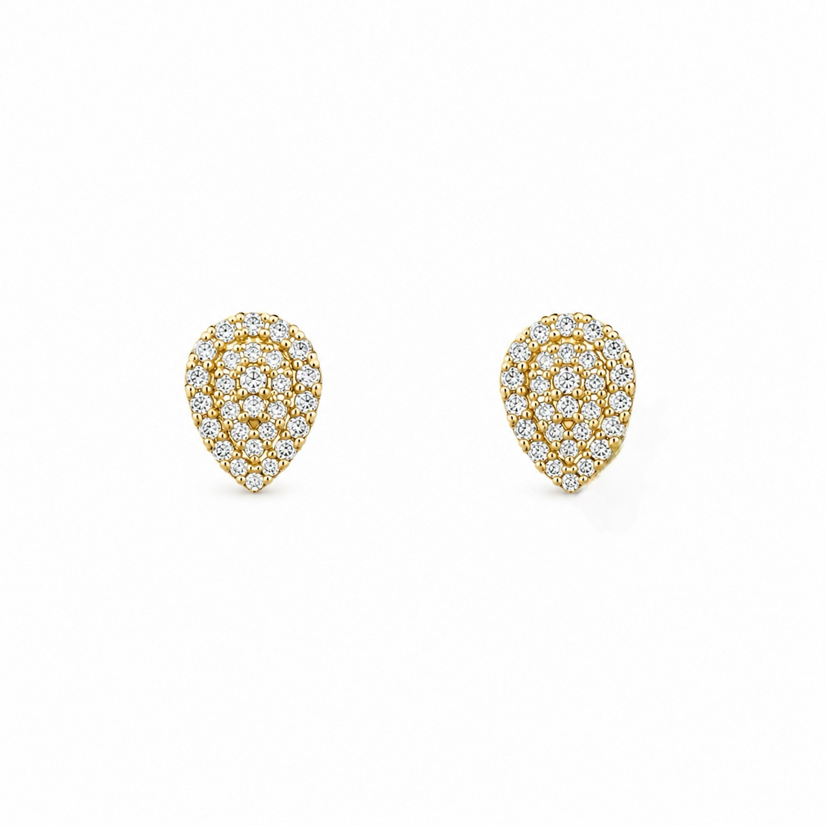 Drop Pear Studs Diamond Earrings