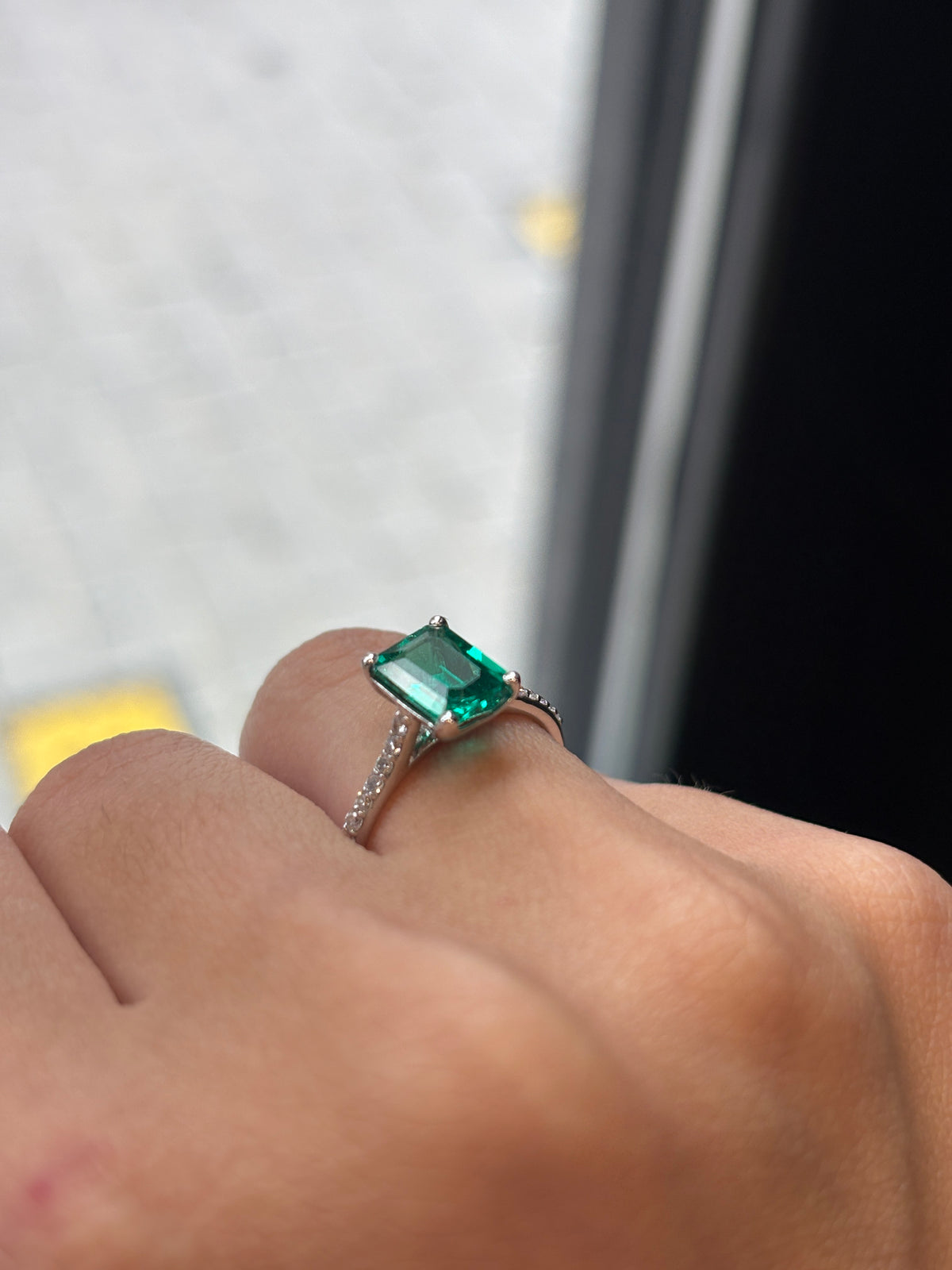 Emerald Solitaire Ring