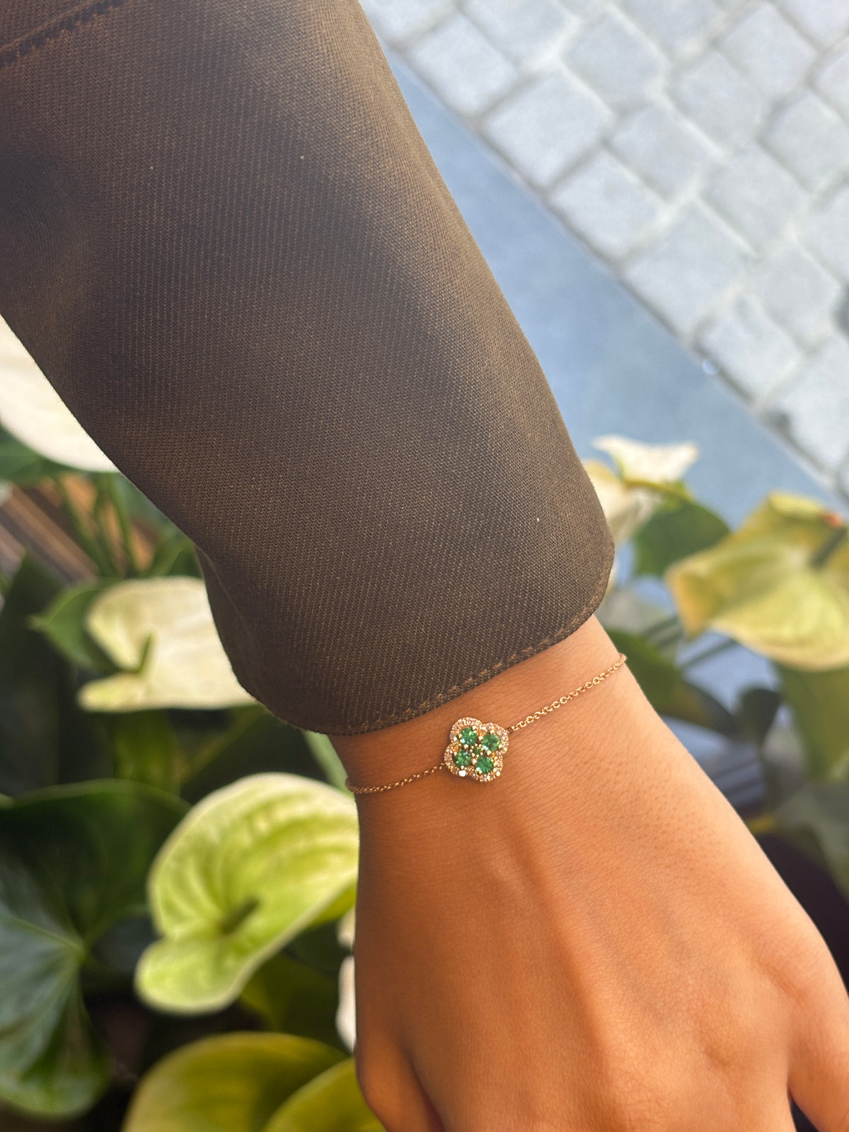 Emerald Clover Bracelet