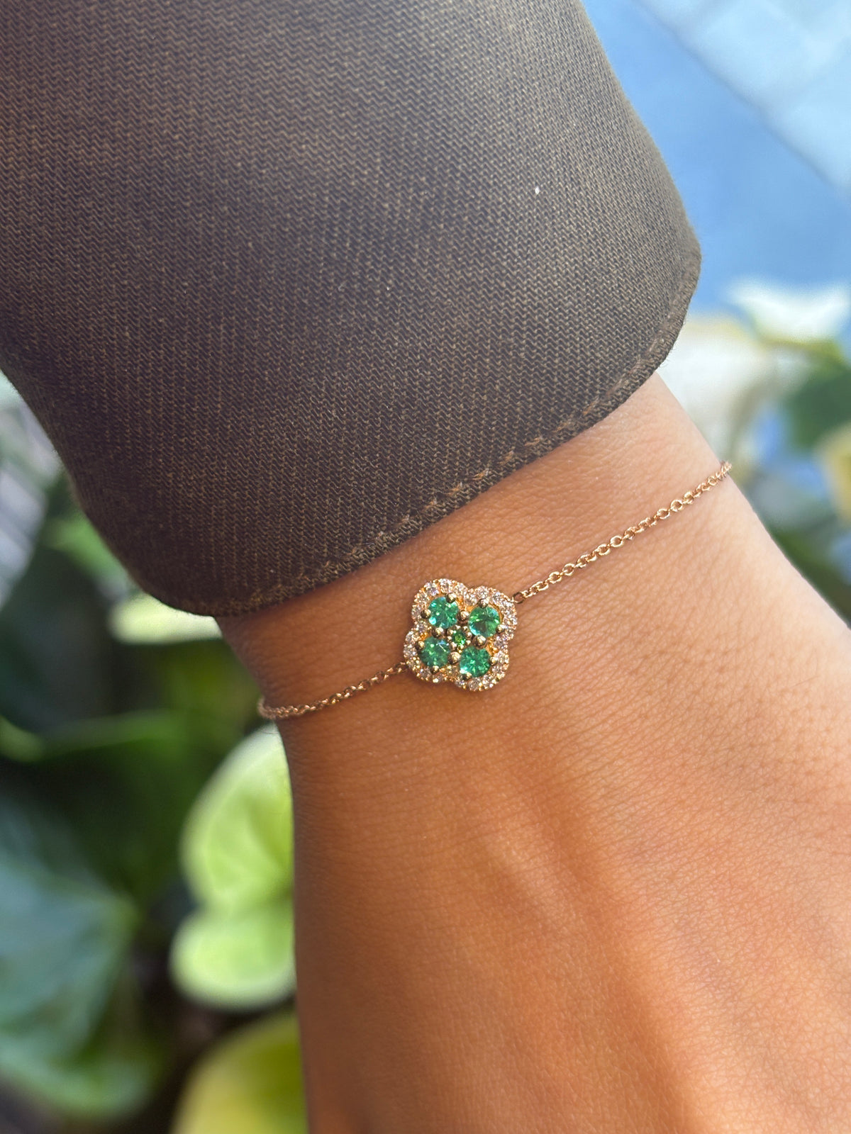 Emerald Clover Bracelet