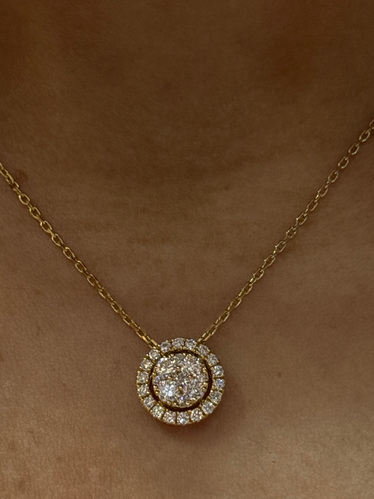 Halo Classic Diamond Necklace