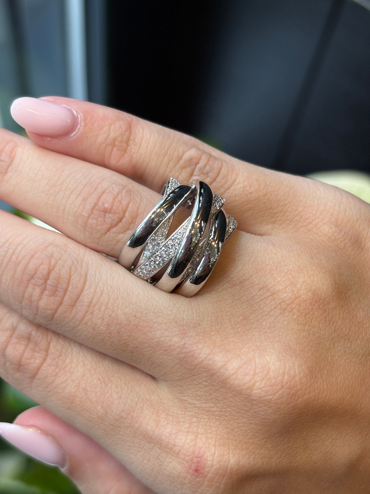 Entwined Diamond Ring