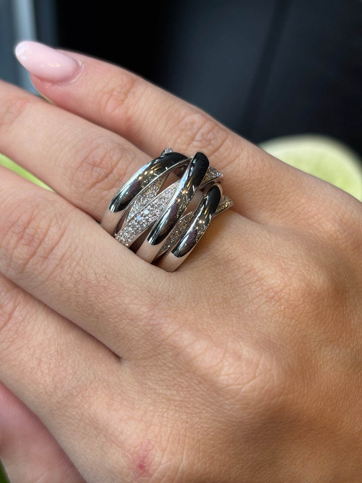 Entwined Diamond Ring