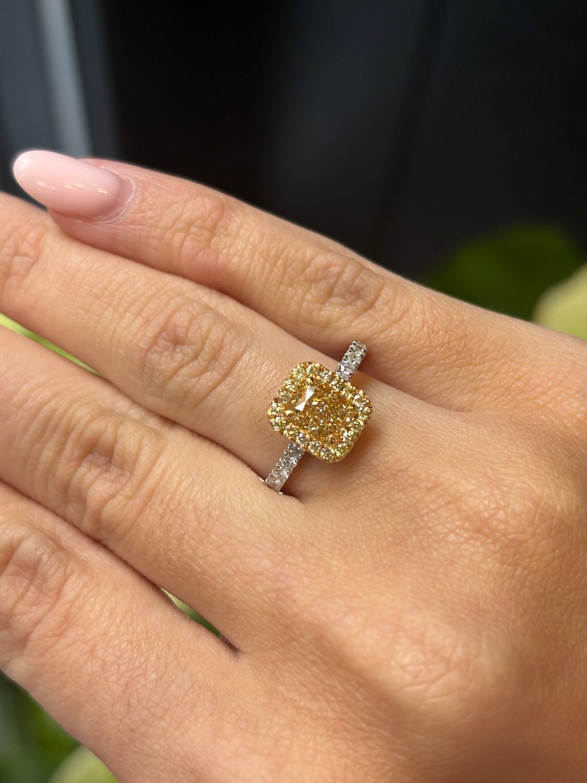 Radiant Yellow Diamond Ring