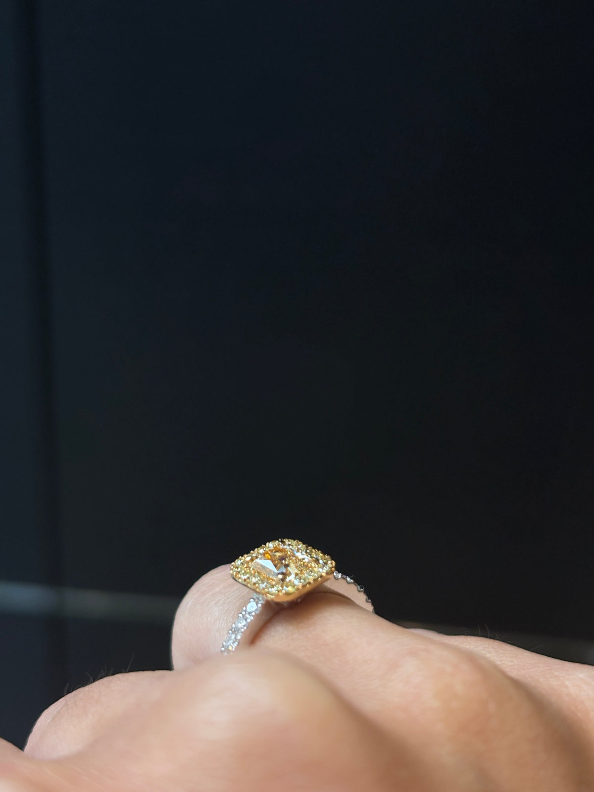 Radiant Yellow Diamond Ring