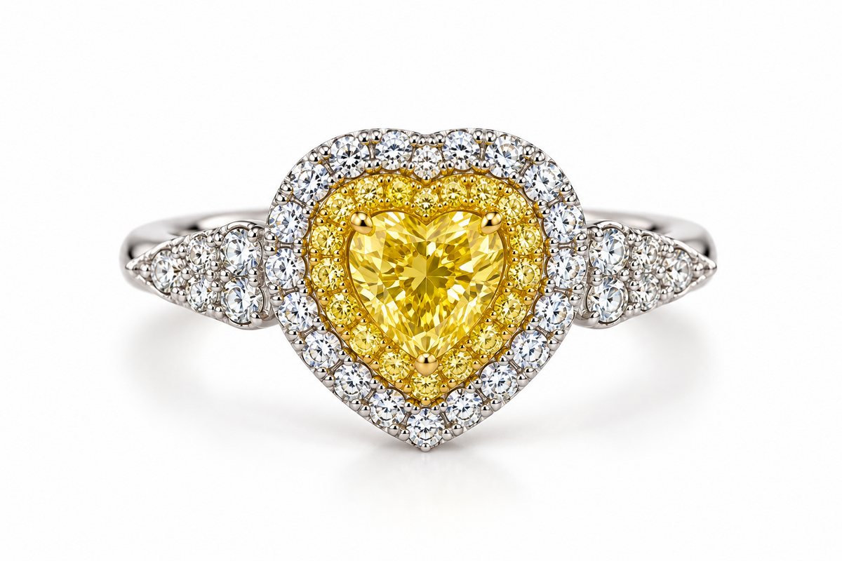Yellow Heart Diamond Ring