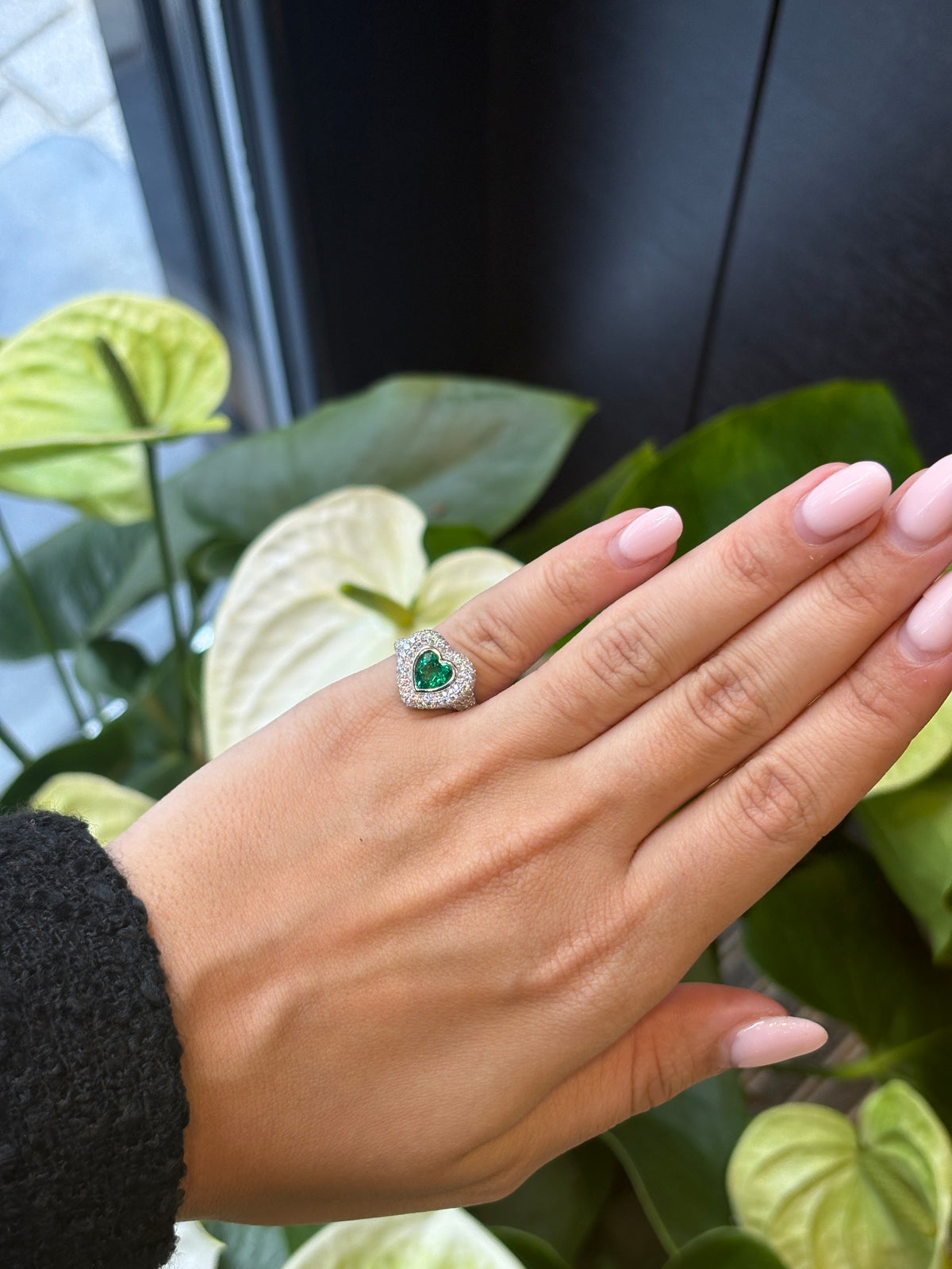 Green Pinky Heart