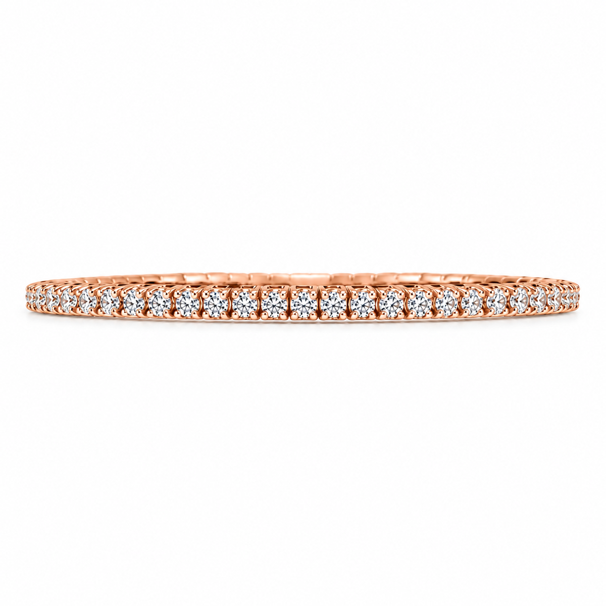 Stretch Tennis Diamond Bracelet - 18K Gold