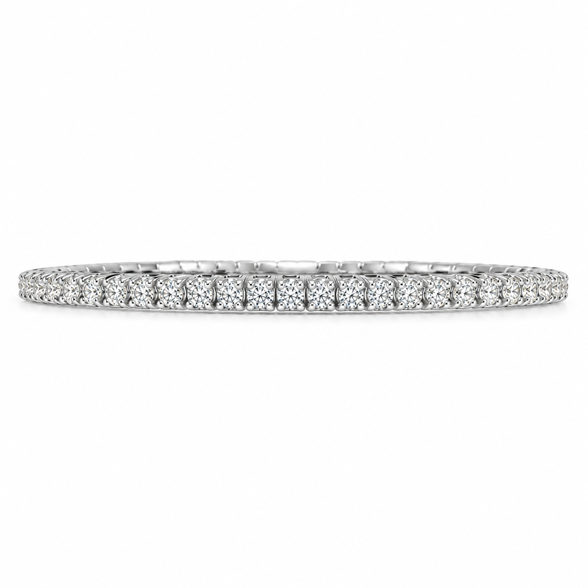 Stretch Tennis Diamond Bracelet - 18K Gold