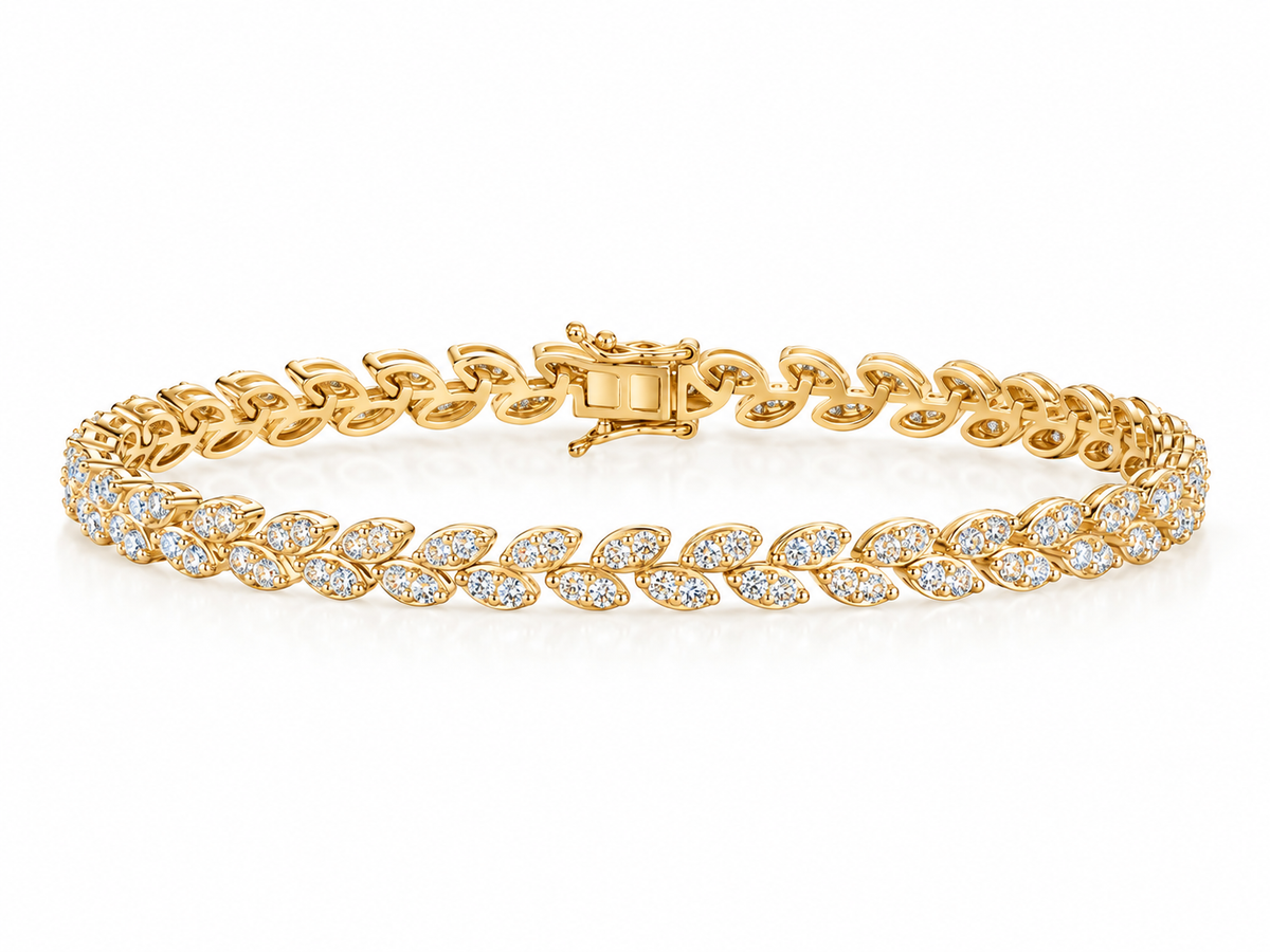 Bracelet tennis Feuille