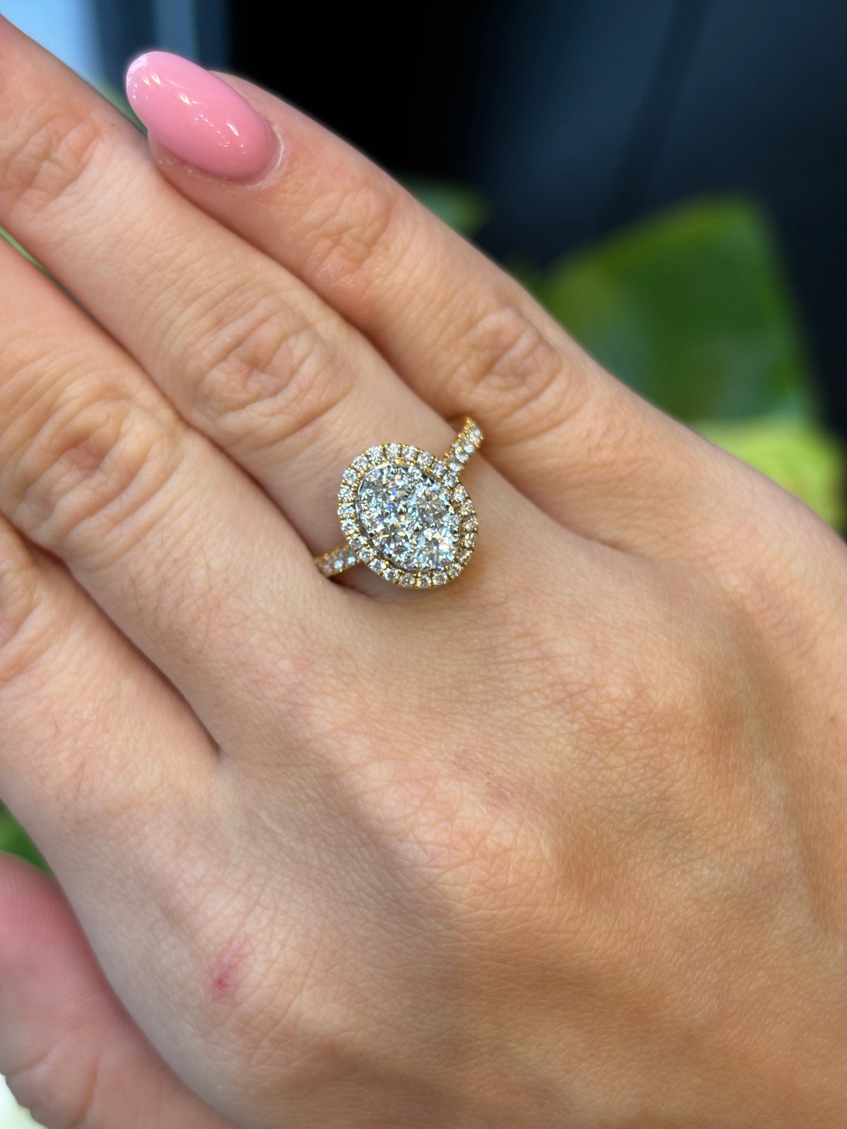 XL Illusion Oval Diamond Ring