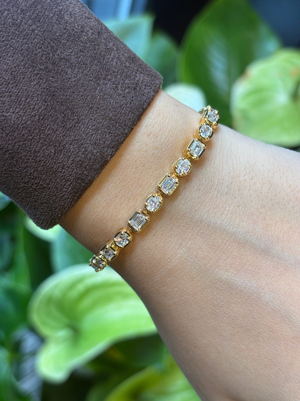 Fancy Duo Diamond Tennis Bracelet
