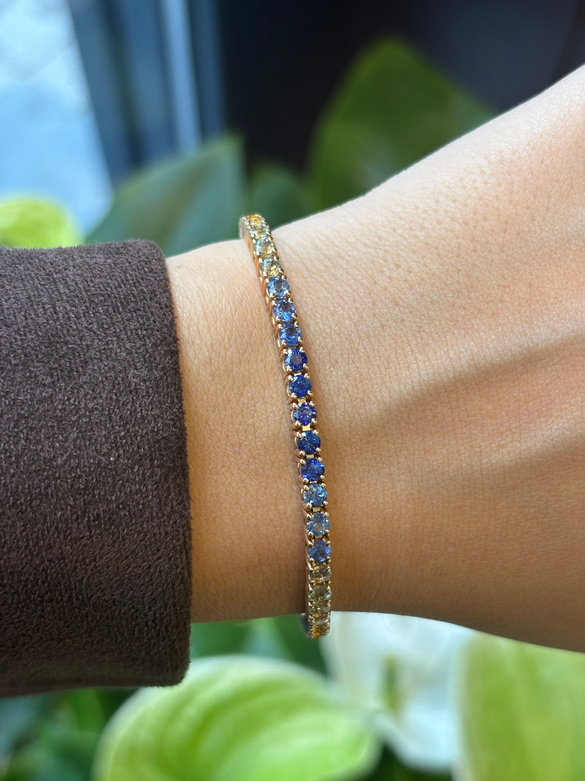 Sunset Sapphire Tennis Bracelet