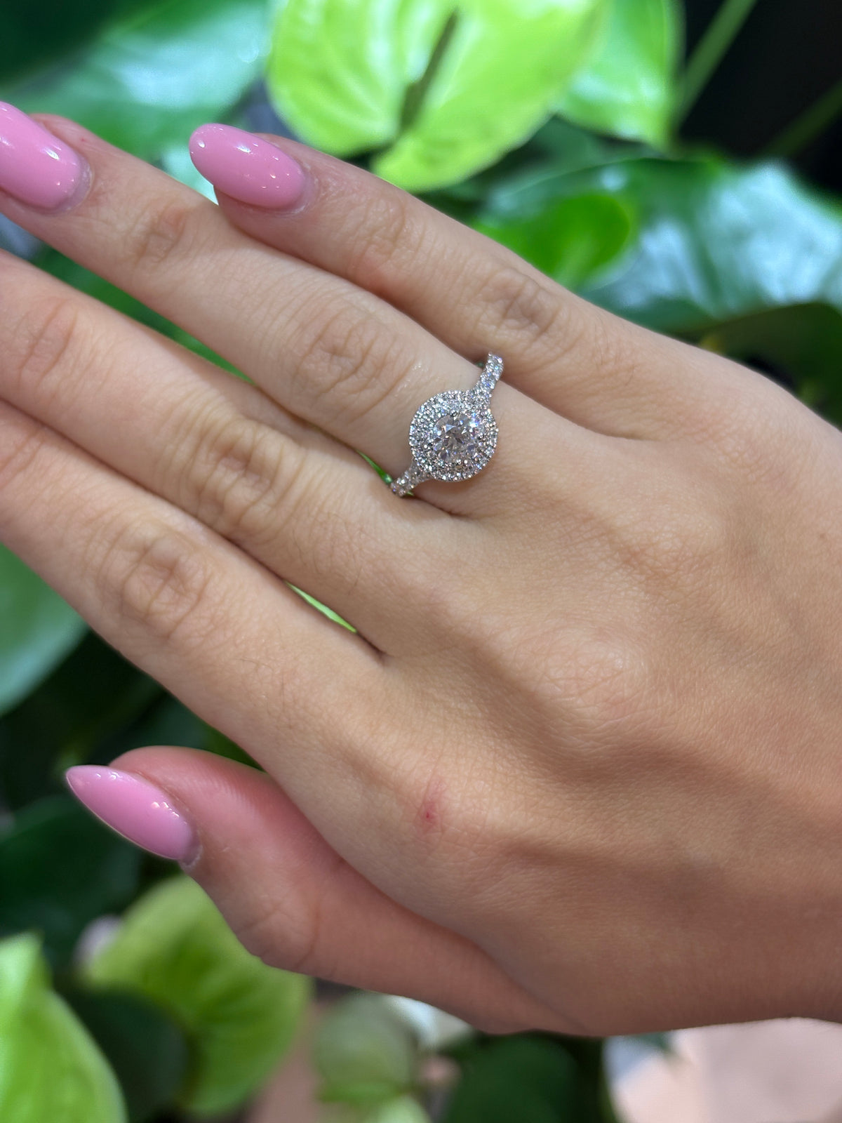 Double Halo Diamond Ring
