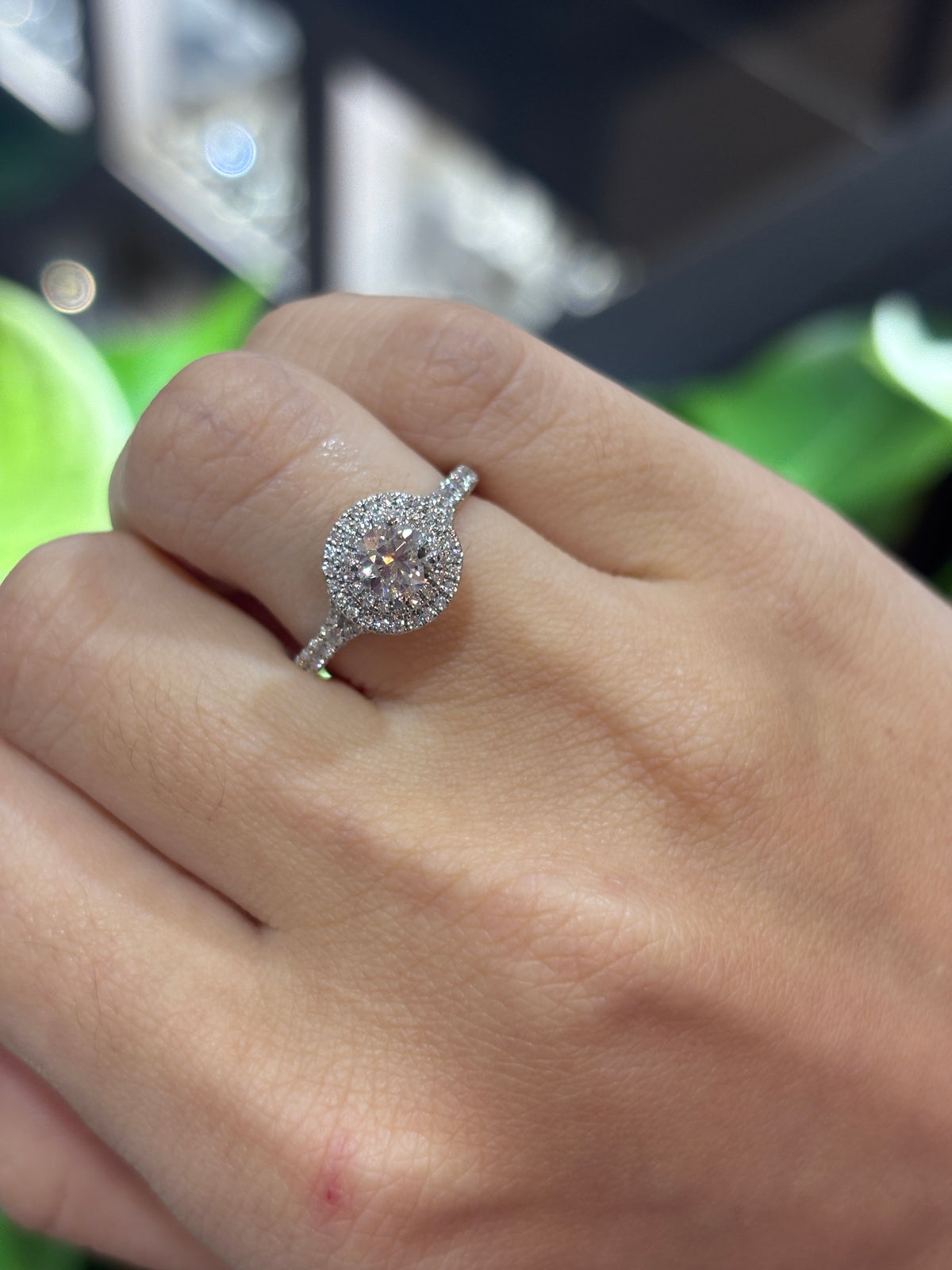 Double Halo Diamond Ring