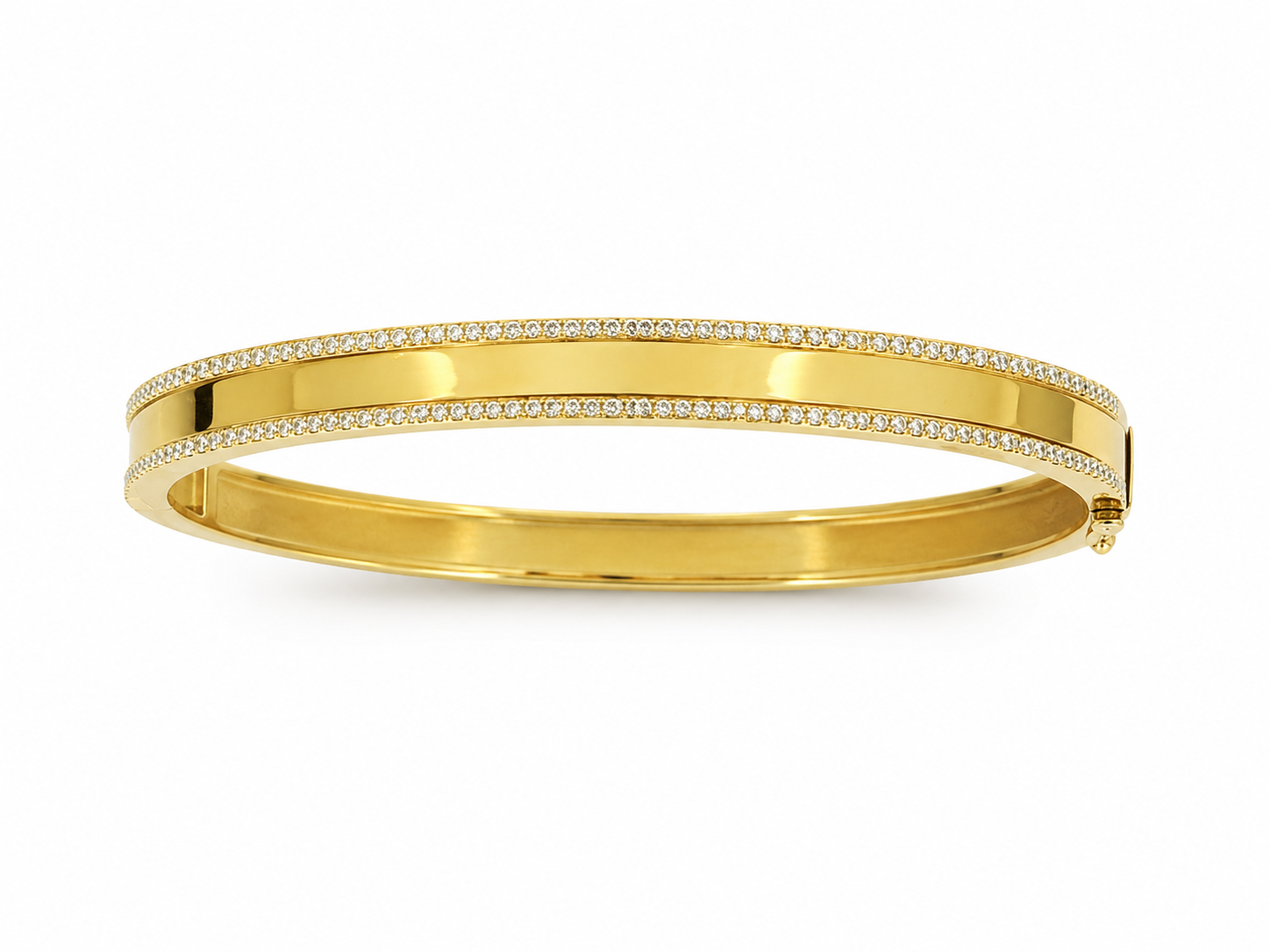 Border Pavé Diamond Bangle
