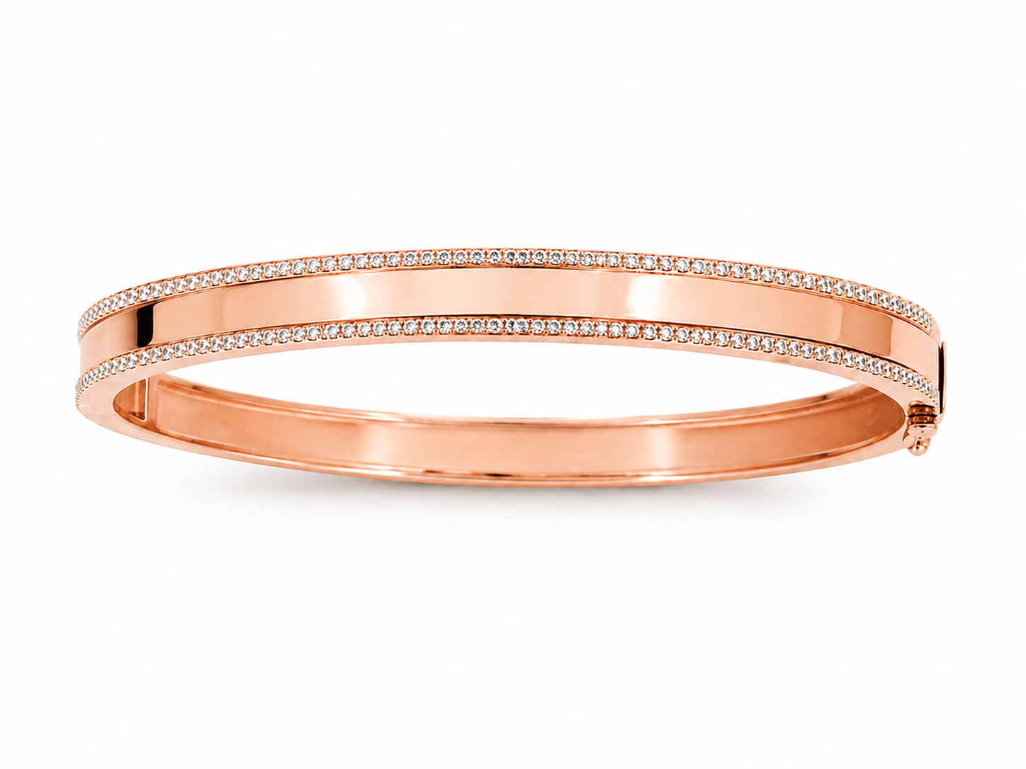 Border Pavé Diamond Bangle
