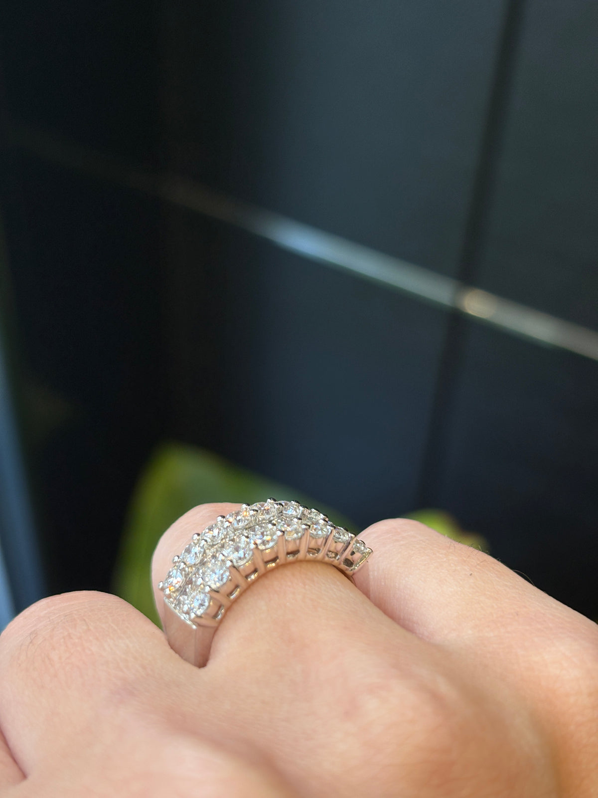 Chunky Bagio Diamond Ring