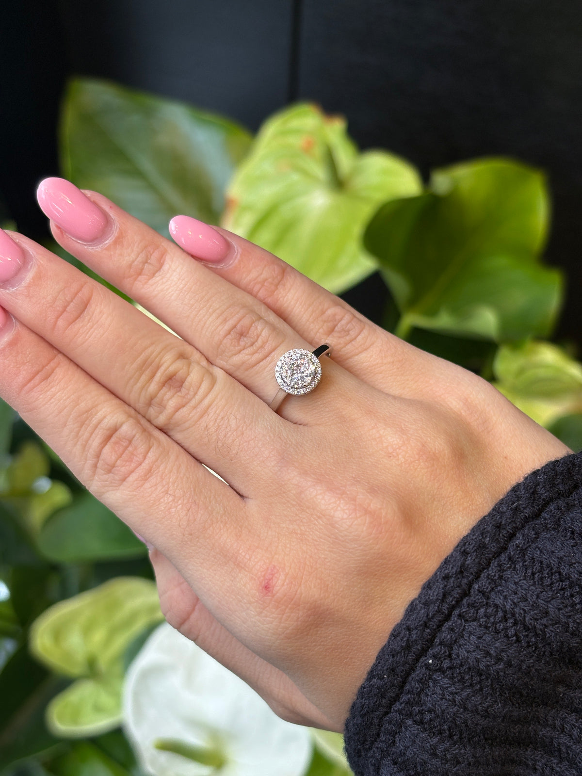 Celestial Halo Diamond Ring