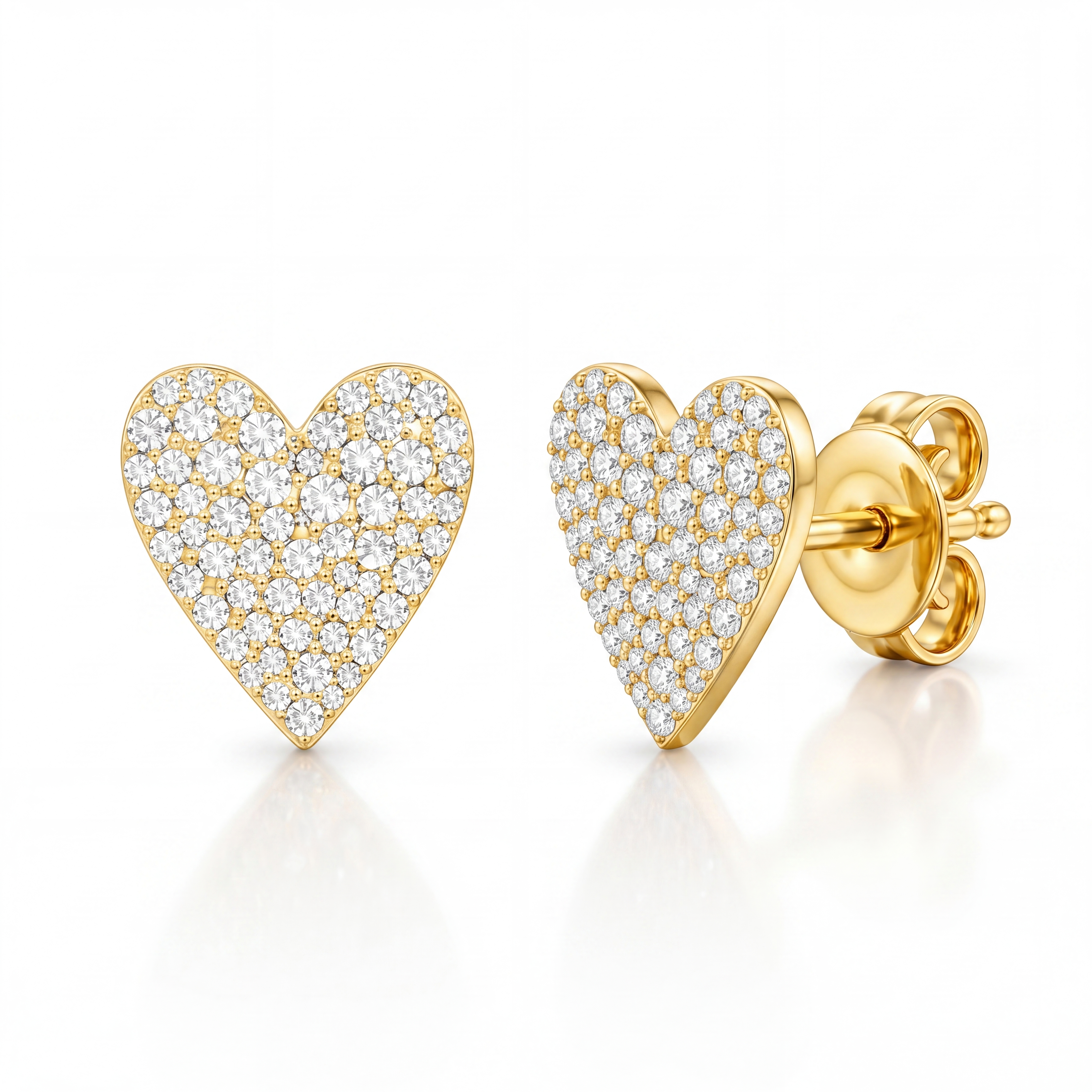 Mini Carat Heart Earstuds