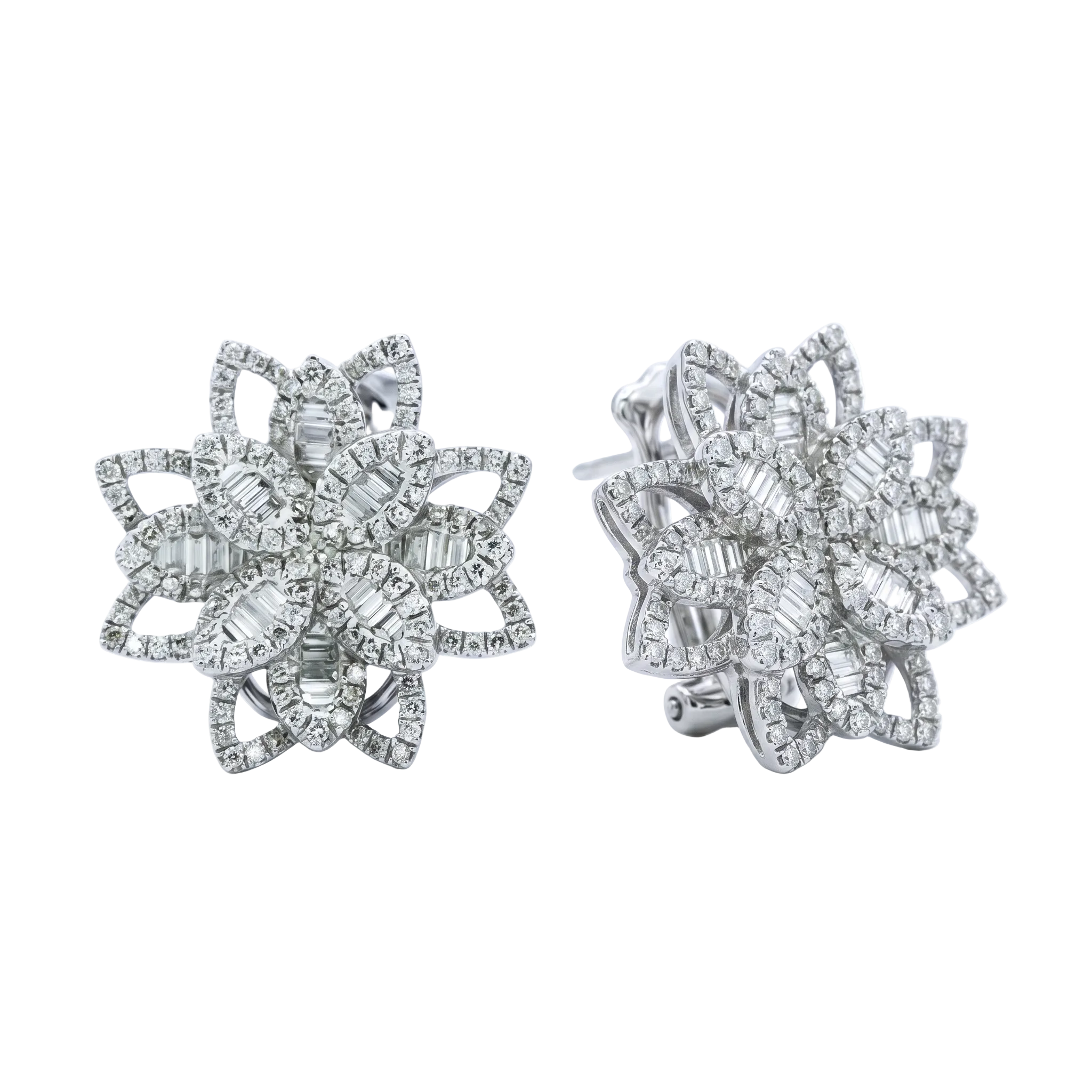 Snowflake Diamond Earrings