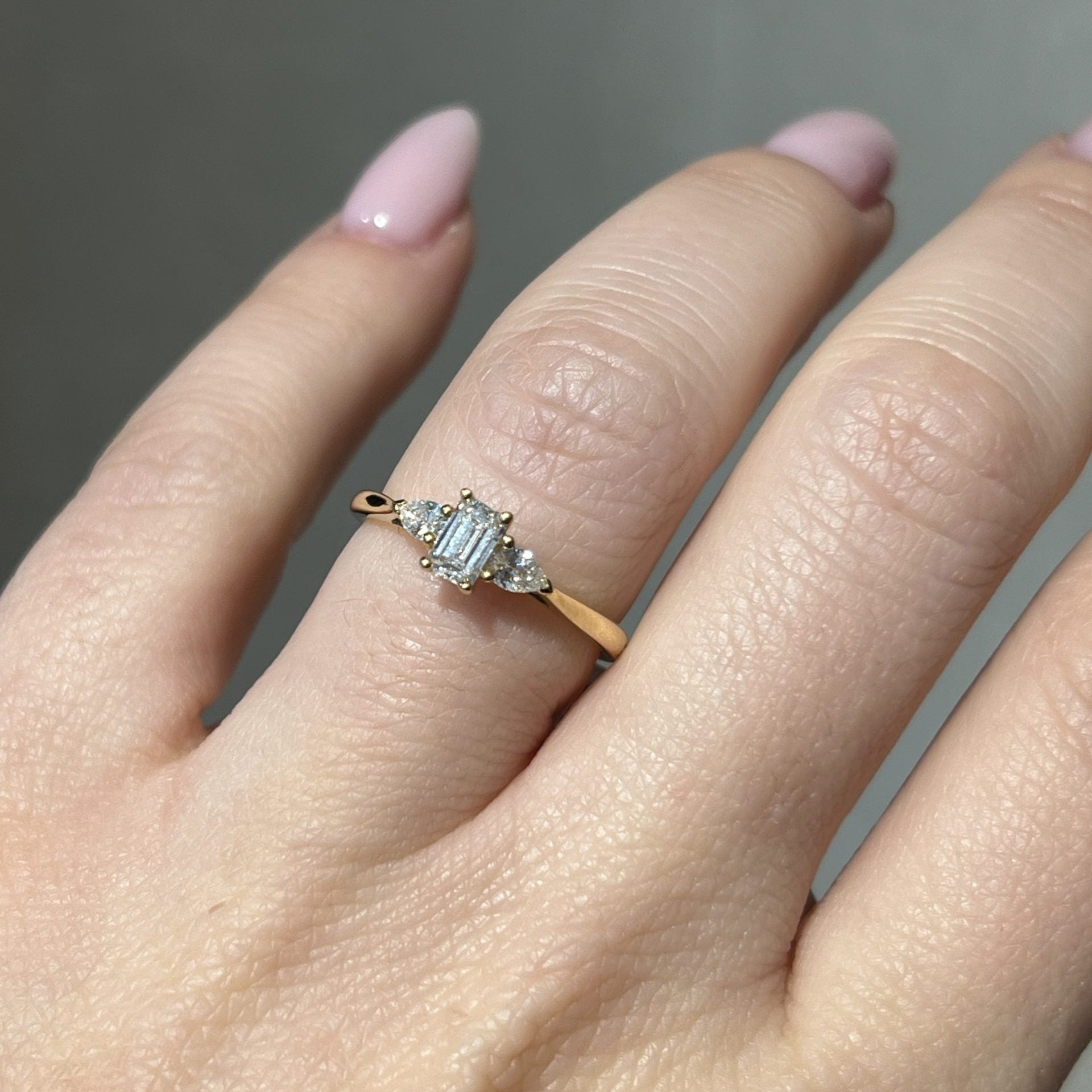 Trope Emerald Trilogy Pearshape Ring image 3