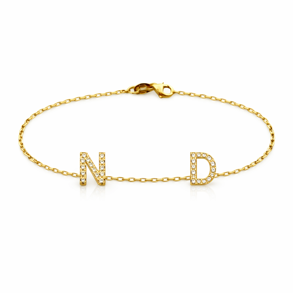 Double Initial Bracelet