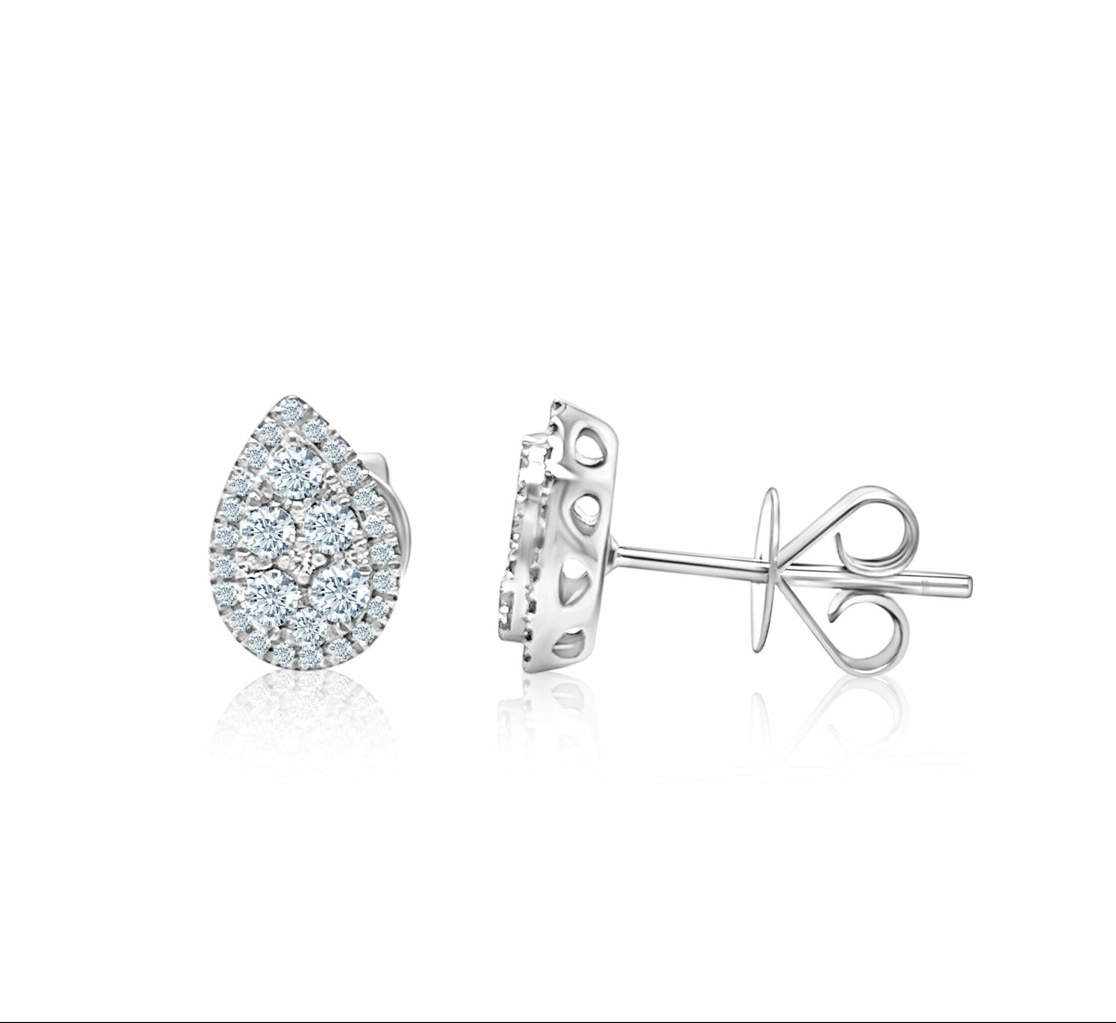 Pear Shape Illusion Ear Studs