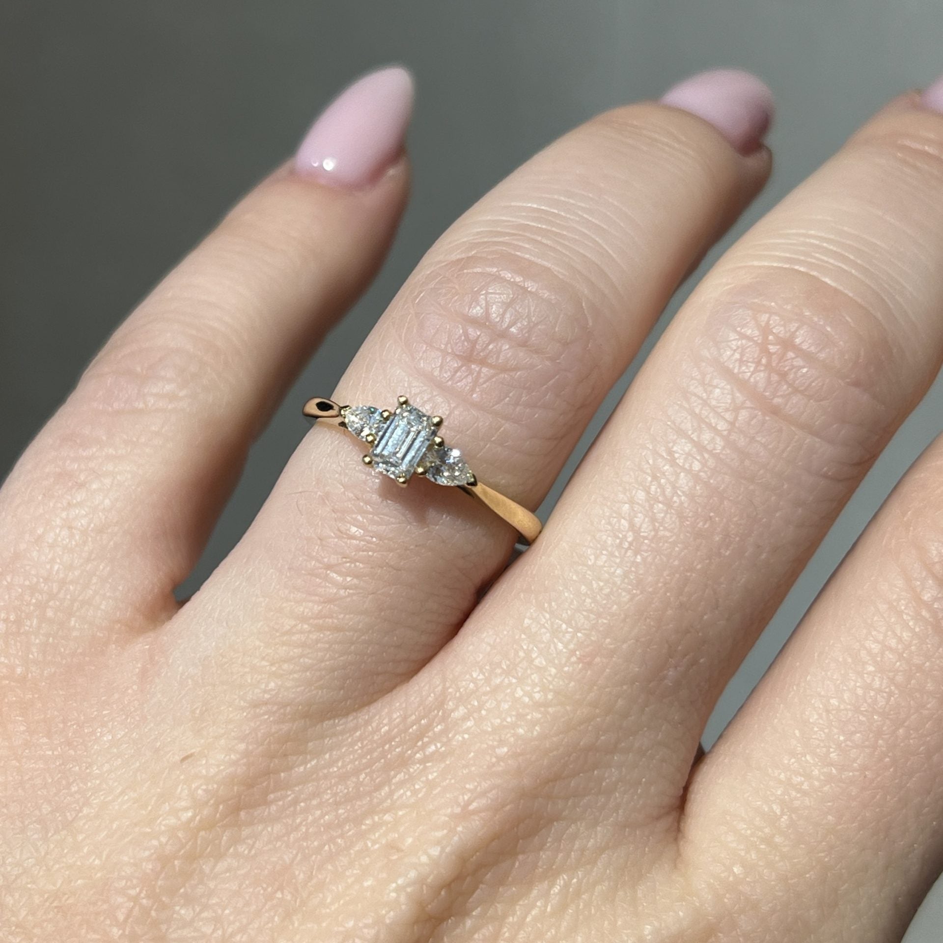 Trope Emerald Trilogy Pearshape Ring