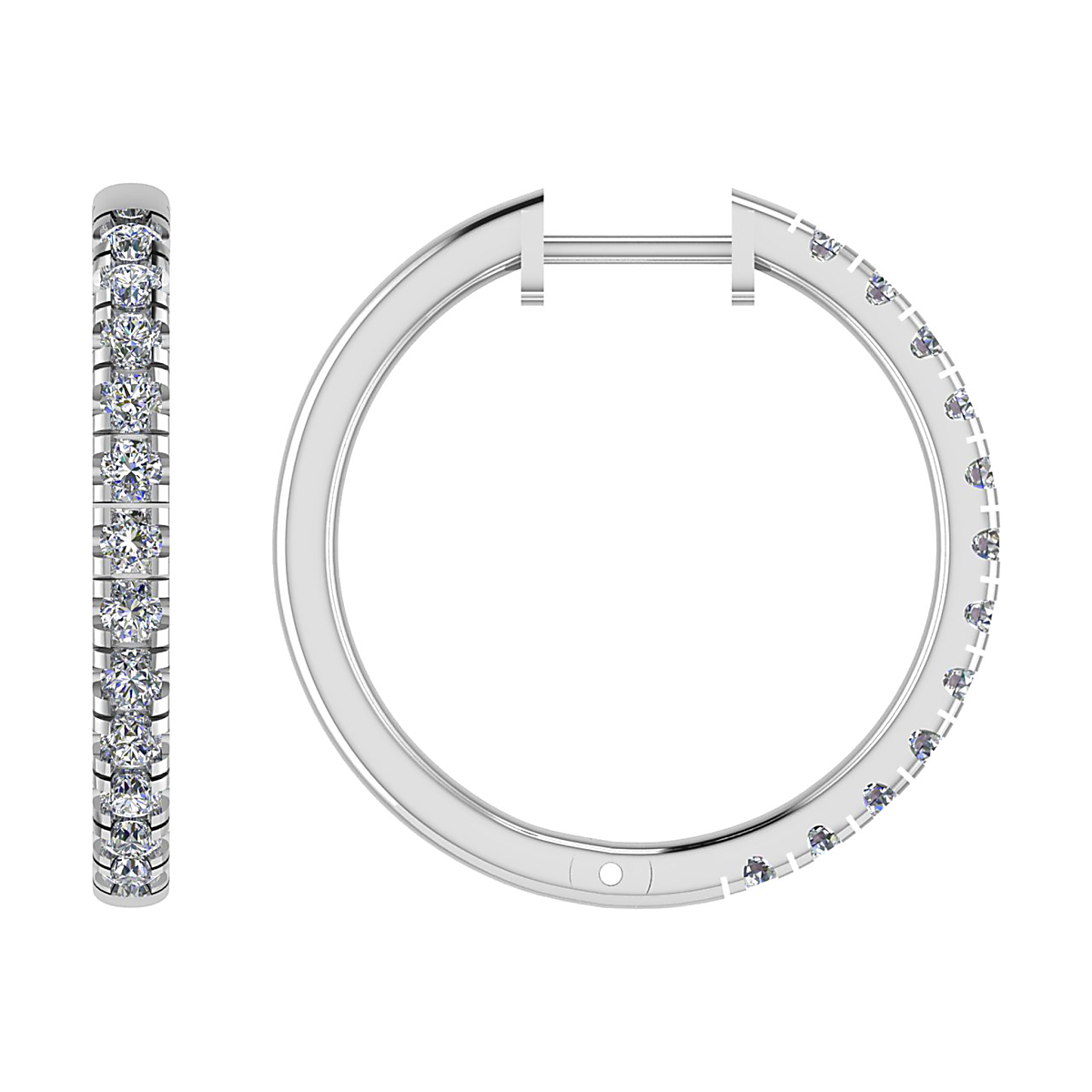Diamond Hoop Earrings