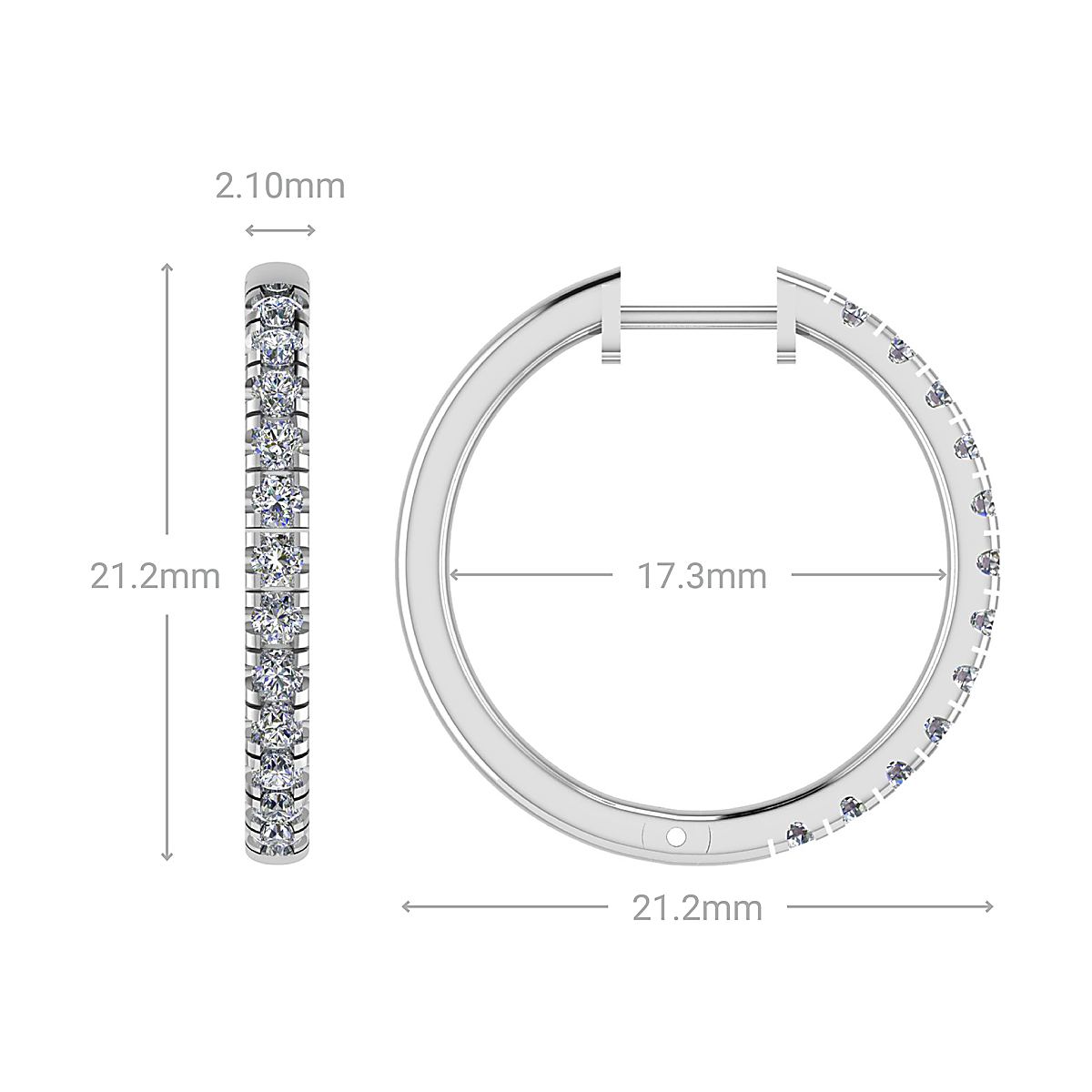 Diamond Hoop Earrings