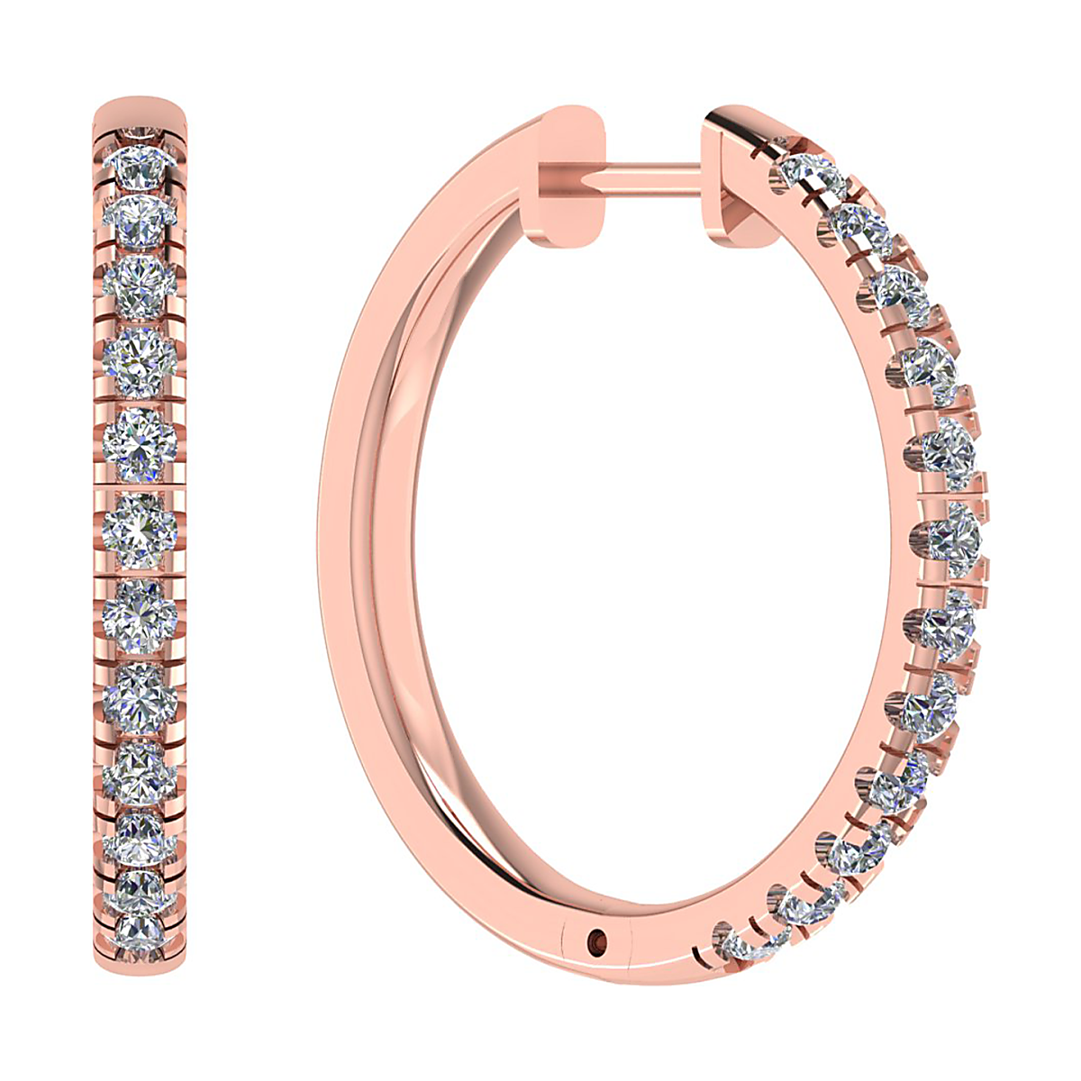 Diamond Hoop Earrings